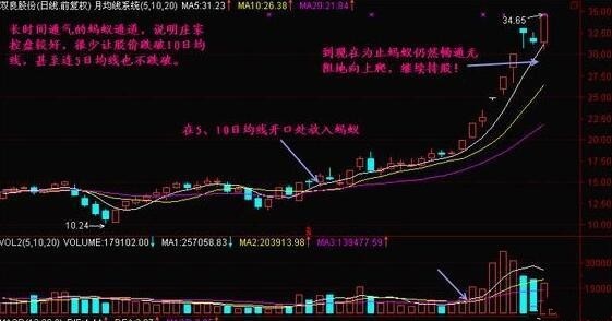「宇通客车股票」蚂蚁上树选股预警公式 蚂蚁上树股票形态图解