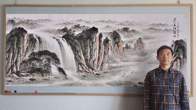 当代风水画家蒋伟山水画作品赏读