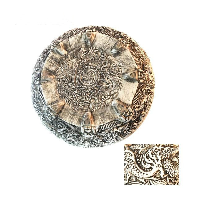 清光绪瓷鎏银五爪龙纹五子拜寿聚宝盆美国洛克菲勒拍卖台湾拍