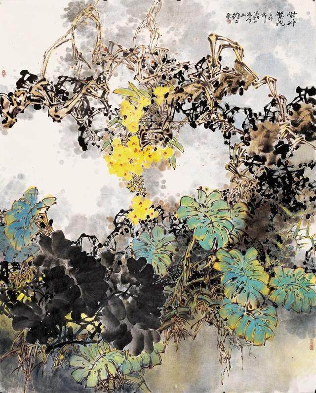 创时代新风赵占东的全景式花鸟画