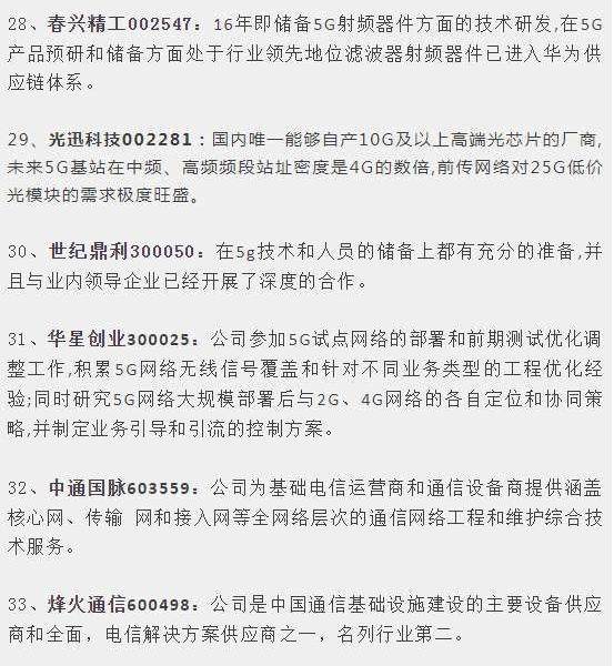 5G概念股最全梳理！这才是2019最全的5G概念股名单！请收好