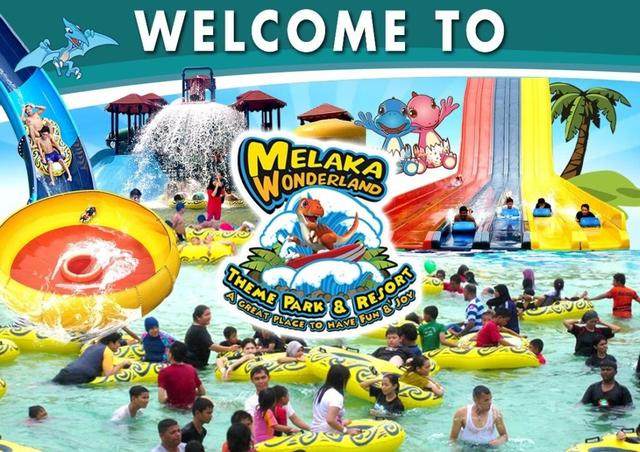 Melaka一开门就是水上乐园的度假村 小孩尽情玩乐的天堂 超relax的啦 快点jio一大班人来开party吧