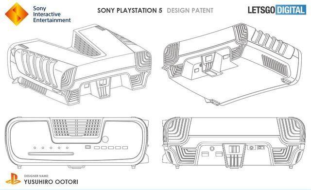 索尼PS5外观专利造型曝光 造型巨变犀利十分