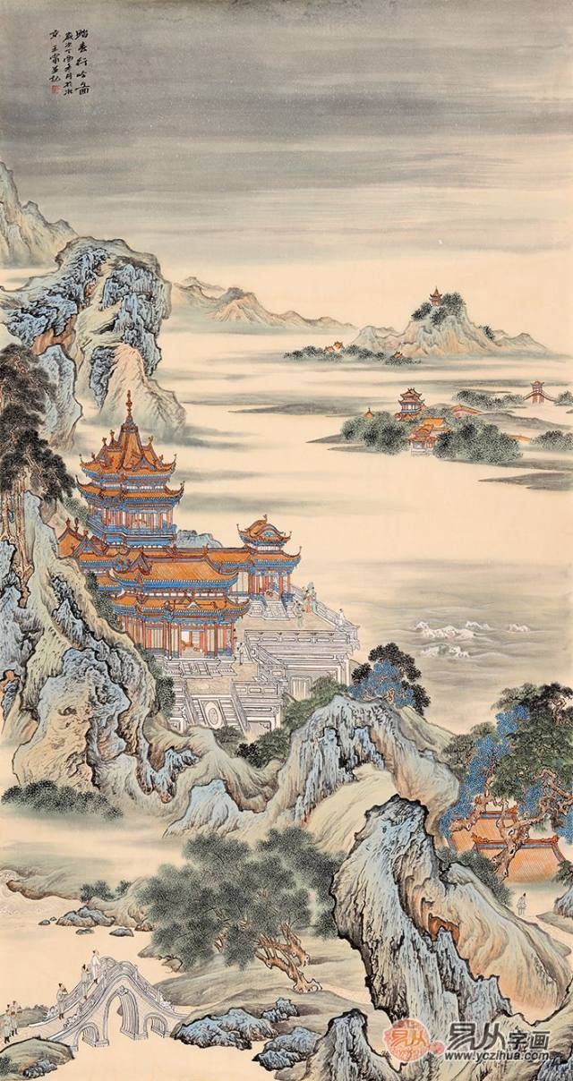 中国画宫殿的画法图片