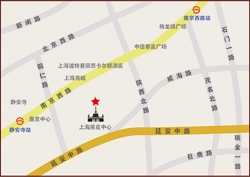 乘坐地铁:2号线,7号线静安寺站驾车人士:上海市静安区南京西路1333号