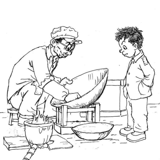 做饭的锅漏了,请补锅匠来补.